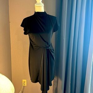 Express Mock Neck Black Dress
